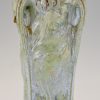 Art Nouveau vase with 4 women’s faces, four seasons.