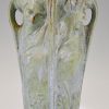 Art Nouveau vase with 4 women’s faces, four seasons.