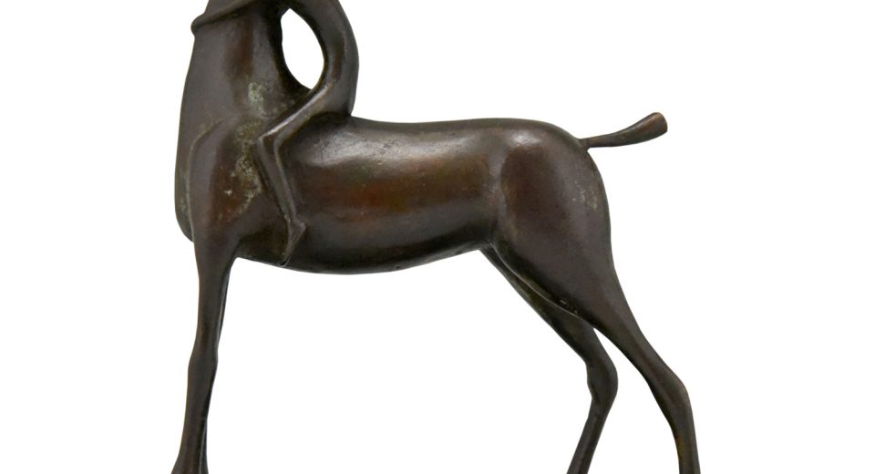 Bronze Skulptur Pferd und Reiter