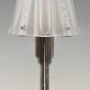 Art Deco Lampe Glass und Schmiedeeisen