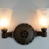 Art Deco sconces glass and wrought iron