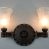 Art Deco sconces glass and wrought iron