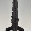 Mid-century modern abstract iron sculpture