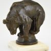 Art Deco sculpture en bronze ours