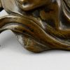 Art Nouveau bronze paperweight womans profile