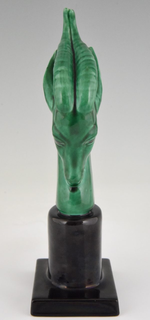 Art Deco ceramic sculpture gazelle