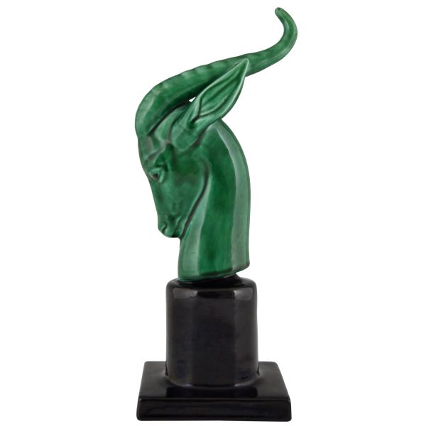 Art Deco Keramik Skulptur Gazelle