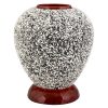 Art Deco globular ceramic vase with textured glaze