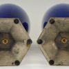 Pair Art Deco blue ceramic vases or urns