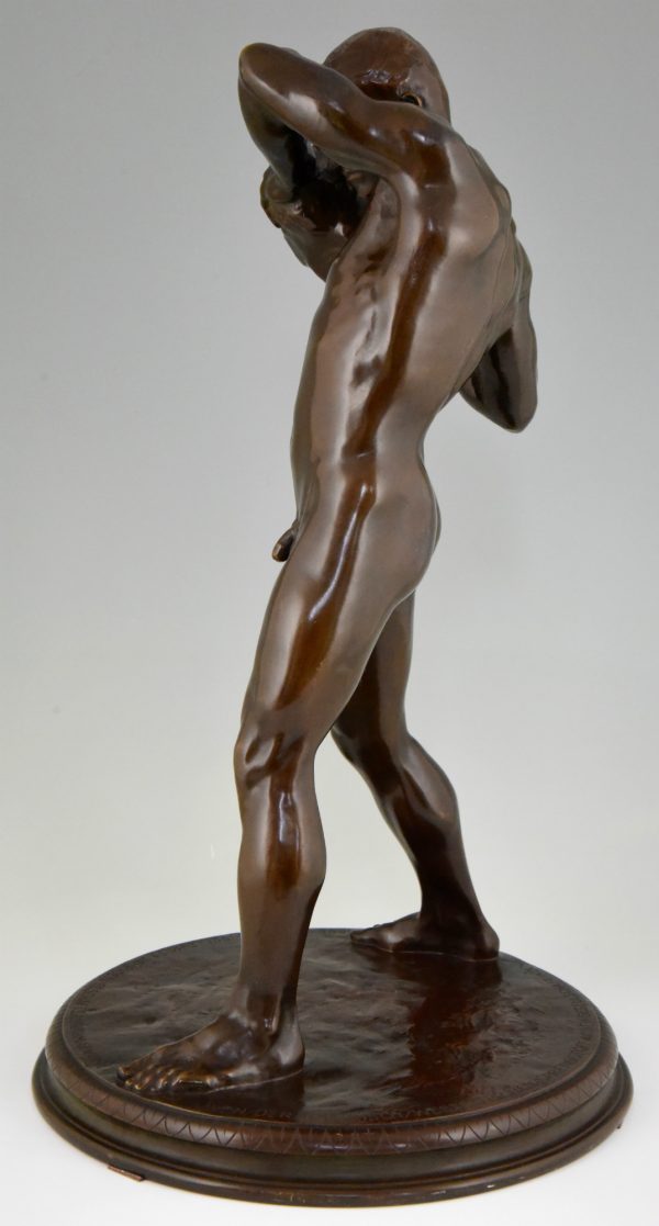 Antike Bronzeskulptur Männlicher Akt Sportler