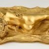 Art Nouveau bronze inkstand with reclining nude