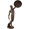 Gladiator, bronze male nude with dagger and shield
