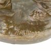 Gladiator, antiek bronzen beeld krijger met schild