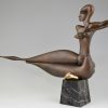 Moderne Bronze Skulptur Frauenakt