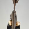 Sculpture moderne en bronze nu feminin