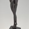 Art Deco bronzen beeld staand naakt