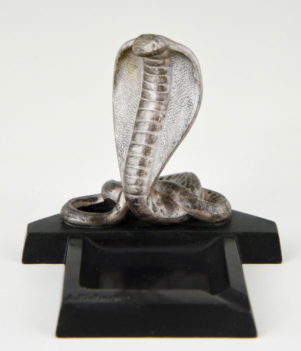 Art Deco cobra snake ashtray