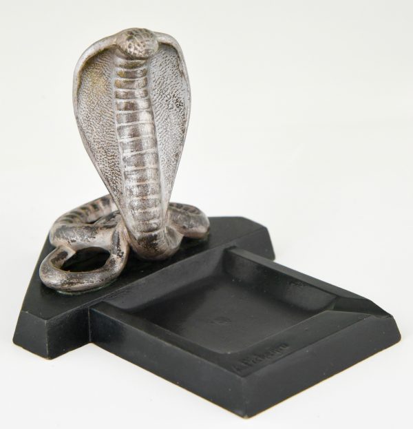 Art Deco cobra snake ashtray