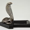 Art Deco asbak met cobra slang