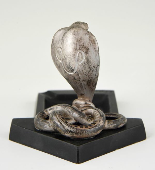 Art Deco cobra snake ashtray