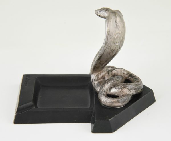 Art Deco cobra snake ashtray