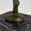 Art Deco bronze sculpture danseuse nue au tambourin