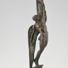 Art Deco bronze sculpture Icarus