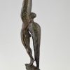 Art Deco brons beeld Icarus