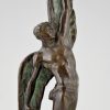 Art Deco brons beeld Icarus