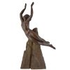 Art Deco sculpture en bronze d’une nue