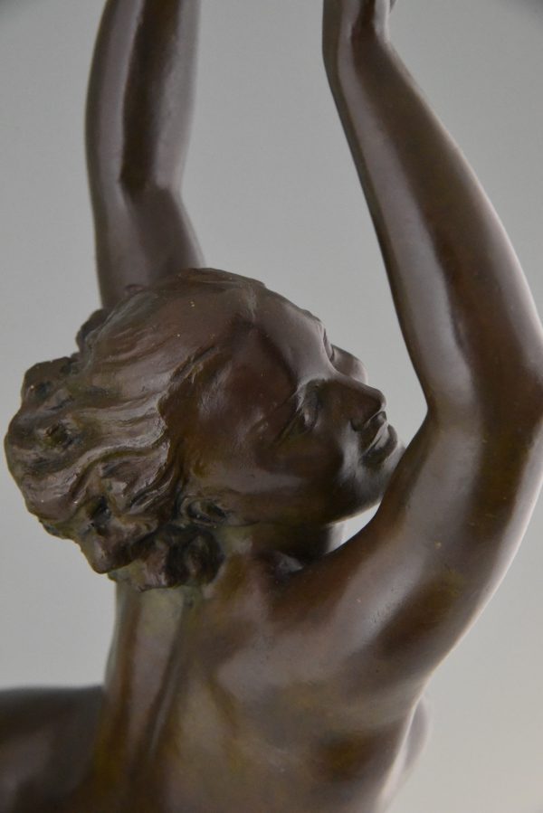 Art Deco bronze sculpture of a nude