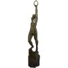 Art Deco Bronze Skulptur Athletische Mann mit Lorbeer 110 cm