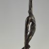 Art Deco bronzen beeld Icarus