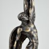 Art Deco bronze sculpture of Icarus.