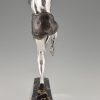 Art Deco silvered bronze sculpture of a dancing couple. Art Deco silvered bronze sculpture of a dancing couple.