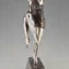 Art Deco silvered bronze sculpture of a dancing couple. Art Deco silvered bronze sculpture of a dancing couple.
