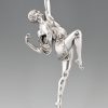 Art Deco bronze agenté sculpture femme à l’arc Diane