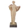 Art Deco ceramic sculpture draped nude
