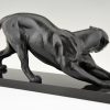 Art Deco sculpture of a panther