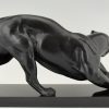 Art Deco sculpture of a panther