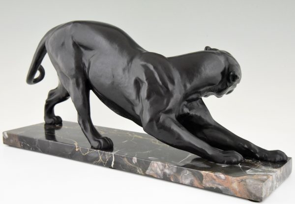 Art Deco sculpture of a panther