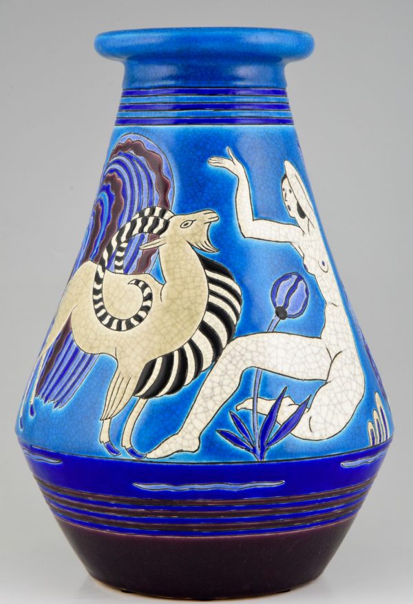 Art Deco vase with nudes