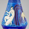 Art Deco vase aux baigneuses