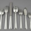 Art Deco silver plate cutlery flatware set 140 pc