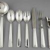 Art Deco silver plate cutlery flatware set 140 pc