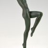 Sculpture Art Deco danseuse nue au tambourin