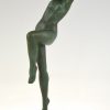 Art Deco sculpture nude with tambourine