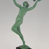 Art Deco sculpture of a nude with grapes