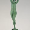 Sculpture Art Deco danseuse aux raisins