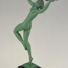 Art Deco sculpture of a nude with grapes